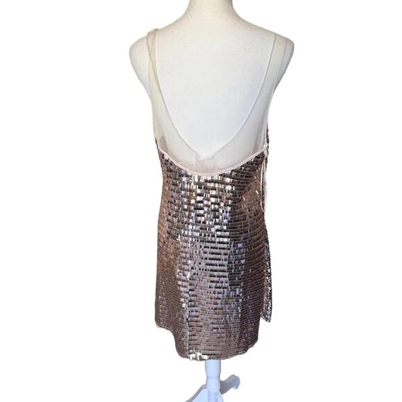 NWT Free People Sequin Dress with Sheer Straps, Large - Picture 4 of 6